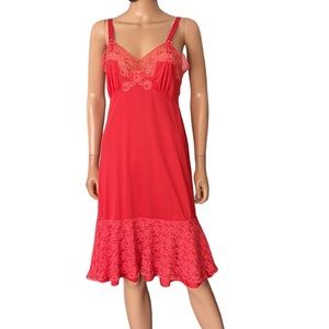 Vintage Carol Brent red slip dress